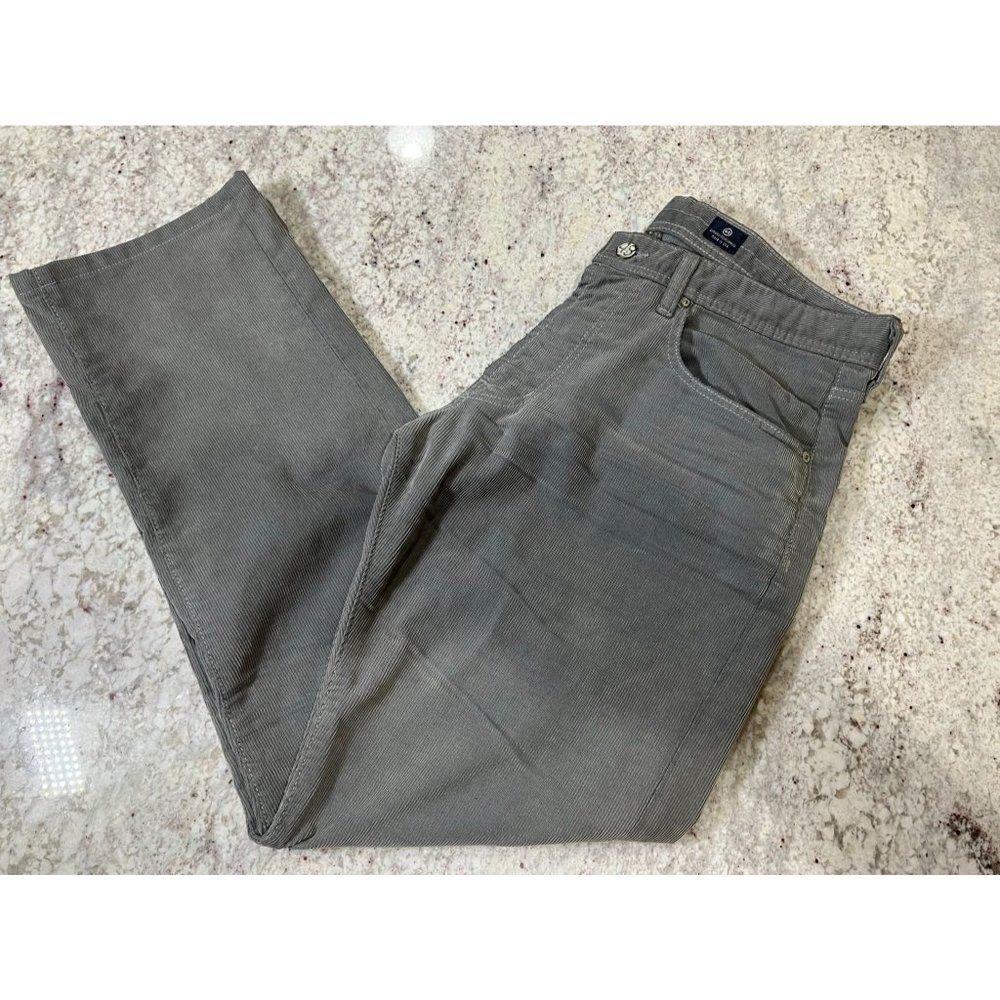 Adriano Goldschmied Iridescent Gray/Blue Corduroy Geffen‎ Fit Pants - Size 34x30
